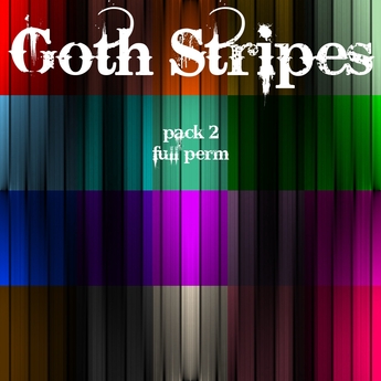 Second Life Marketplace Eternal Creativity Goth Stripes Pack 2